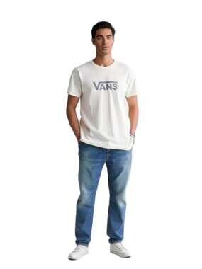 VANS  t-shirt Men’s White & Gray Classic Logo Short Sleeve XL NWT